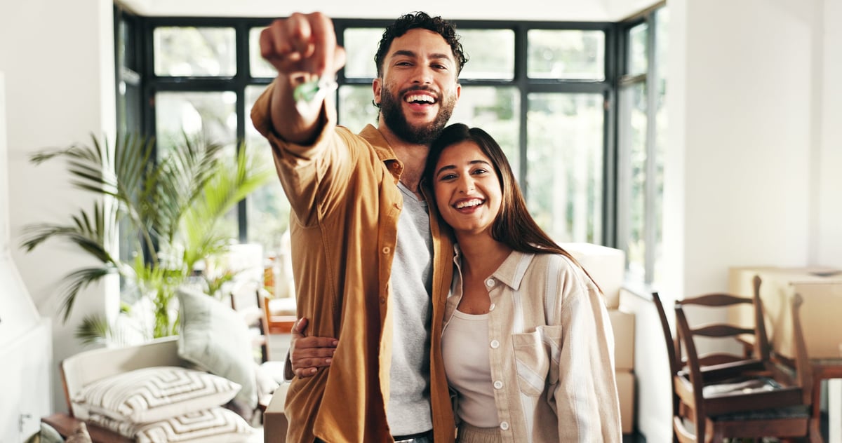 Happy couple in their new home customer review