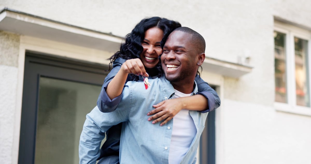 Newly married couple celebrates buying first home customer review
