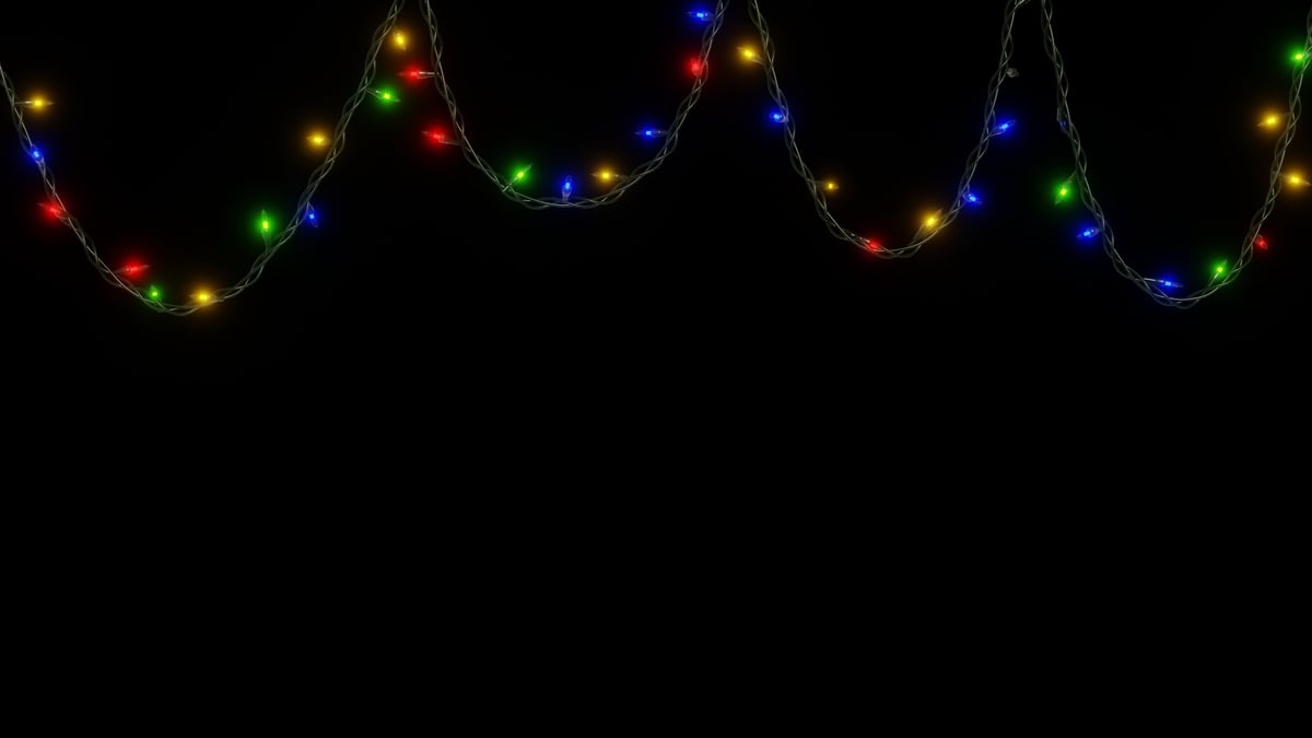 Horizontal abstract fairy lights garland neon rgb led bulb frame festive decoration