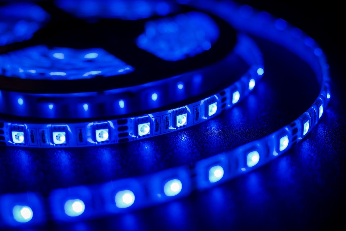 Blue LED strip light